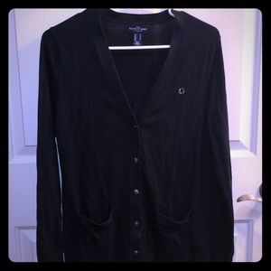 Chase Bank Black V Neck Cardigan